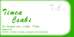 timea csabi business card